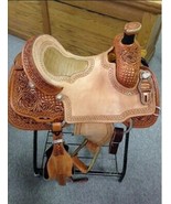 Hand-carved Premium Luxury Western Barrel Racing Saddle with matching ta... - $527.42 CAD+