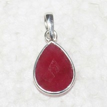925 Sterling Silver Natural Ruby Necklace Handmade Jewelry Gemstone Necklace - £33.56 GBP