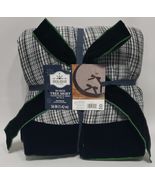 Holiday Time Plaid Holiday Decor Christmas Tree Skirt Black &amp; White 56 inch - $52.54 CAD