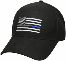 Thin Blue Line Tactical Cap US Flag TBL Support the Police Ball Hat Adjustable - £13.36 GBP
