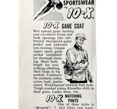 10-X Sportswear Coat Pants 1964 Advertisement Hunting Accessories Vintag... - $19.99