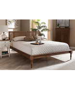 Coronado Ash Wanut and Synthetic Rattan King Size Platform Bed - $900.00