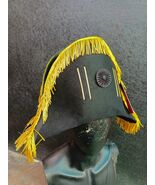 Napoleon Bicorn Hat with Gold Fringe: Historical Military Cosplay Costume - $250.00