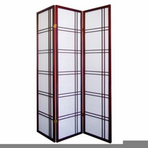 Girard 3-Panel Room Divider - Cherry - $134.35