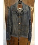 TRUE Religion Jean Denim Jacket Cinch Back Pleats Size M - $271.35 CAD