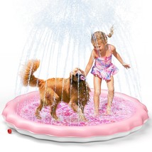Splash Pad For Dogs &amp; Kids, 67&quot; Thickened Water Play Mat For Backyard &amp; ... - £31.96 GBP