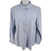 Southern Tide Long Sleeve Button Down Women&#39;s Shirt Top Size M Blue - $21.73