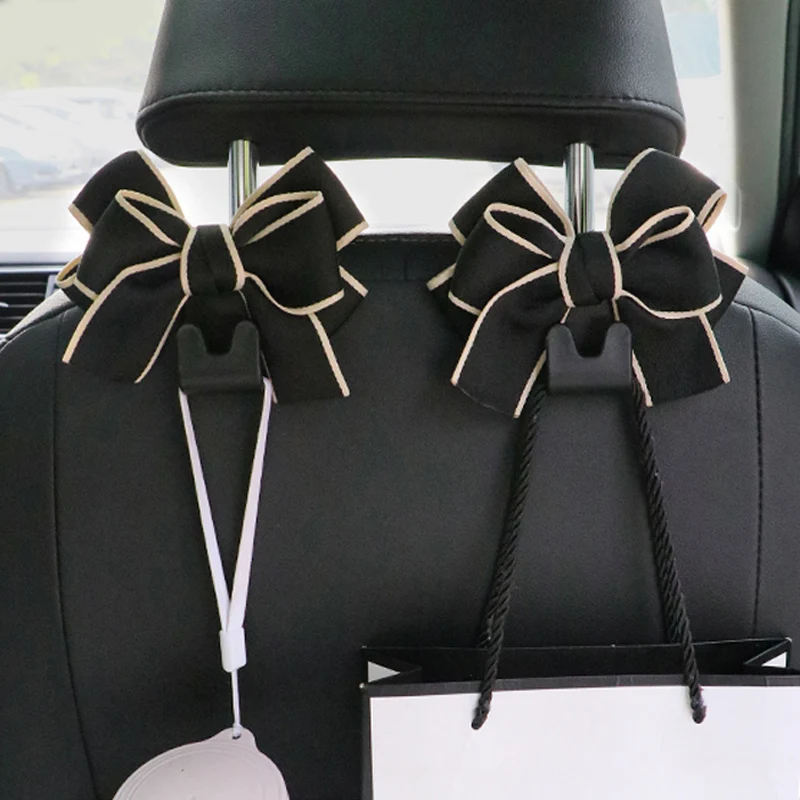 Creative Cute Bowknot Car Seat Back Storage Hooks Vehicle Headrest Organ... - £11.77 GBP+