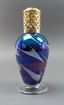 La-Tee-Da! Navy Swish Iridescent Art Glass Effusion Lamp Fragrance Oil Burner - £68.14 GBP