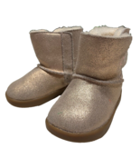 Uggs Keelan Girls Kids Boots Booties Metallic Suede 1123351 Fur 4/5 12-1... - $33.95 CAD