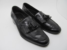 Salvatore Ferragamo Mens Black Leather Kiltie Tasseled Loafers Size US 10.5 B - £38.91 GBP