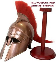 Medieval Hollywood Costume Armor Roman Greek Corinthian Helmet free wood... - £73.17 GBP