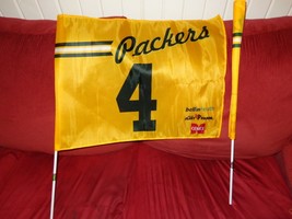 Two Green Bay Packers Brett Favre Retirement Flag 11/26/15 Thanksgiving Day Game - £22.17 GBP