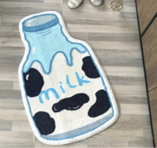 Super cute milk fluffy rug, Carton drink plush carpet for living room - £37.94 GBP