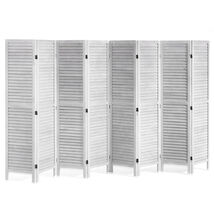 VEVOR Wood Room Divider, 8 Panel, 66.9 Inches Tall Louvered Wooden Parti... - $136.90
