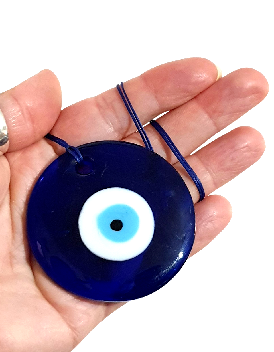 Primary image for Evil Eye Sun Window Charm 6cm Lucky Glass Wall Hanging Turkish Nazar Boncuk Uk