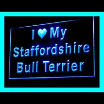 210125B I Love My Staffordshire Bull General Versatile Pleasant LED Ligh... - $21.99