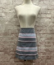 GAP Womens Mini Skirt Blue Lavender Stripe Preppy Summer Size 16 NEW - £19.69 GBP