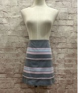 GAP Womens Mini Skirt Blue Lavender Stripe Preppy Summer Size 16 NEW - £20.03 GBP
