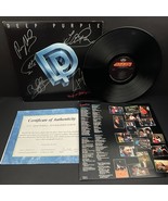 DEEP PURPLE Signed Perfect Strangers LP ALBUM COVER COA x5 Mark 2 Reunion Framed - $46,116.67 MXN