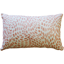 Matisse Dots Coral Pink Throw Pillow 12x19, Complete with Pillow Insert - £33.71 GBP