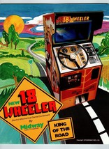 18 Wheeler Arcade Flyer Original 1989 Electro-Mechanical Truck Driving Game - $15.75