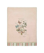 Avanti Butterfly Garden Bath Towel Embroidered Pale Pink Guest Bath 27x50&quot;  - £30.66 GBP