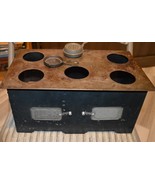 Large Antique toy stove w 2 pans - $49.99
