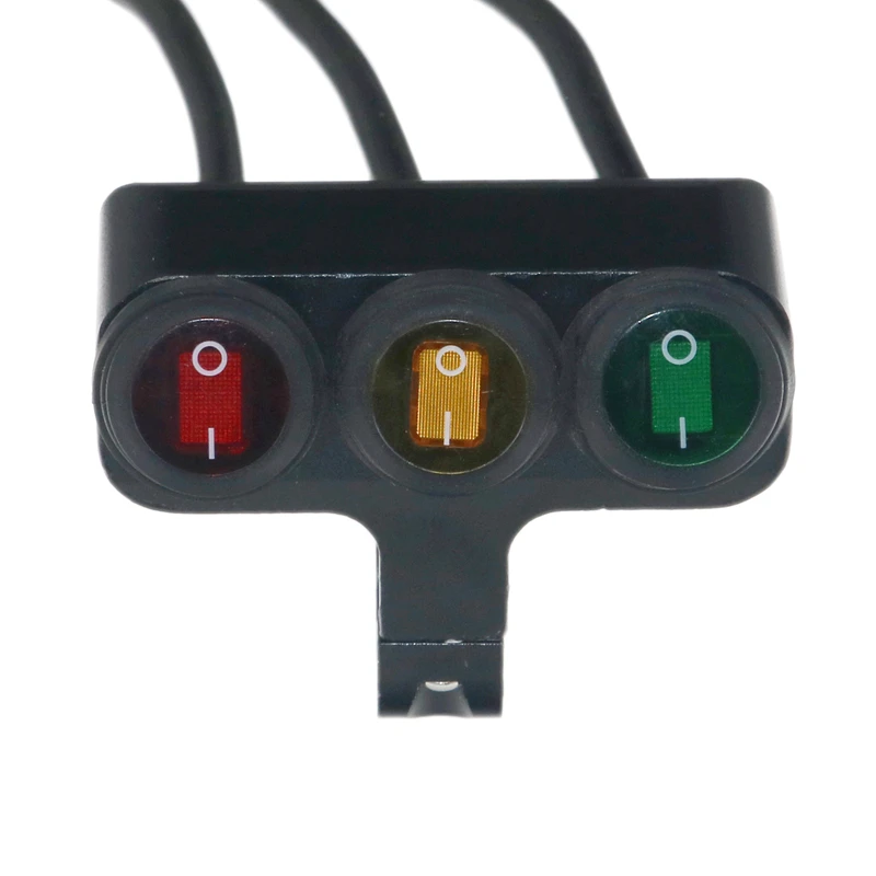 LMoDri Motorcycle Accessories Modified Aluminum Alloy Buttons 12V Red Waterproof - £604.31 GBP