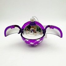 Mr Christmas Animated Sparkling Ornament SANKYO Music Box Snowman Skate Purple - £46.34 GBP