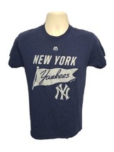 Majestic New York NY Yankees Adult Small Blue TShirt - £15.72 GBP