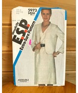 Simplicity Vintage Home Sewing Crafts Kit #5973 1983 Dress Jacket - $27.22 CAD