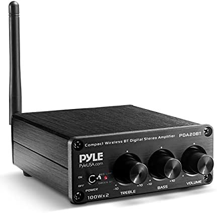 Pyle Bluetooth Hifi Mini Audio Amplifier-Class D Digital Desktop, Pyle Pda20Bt  			