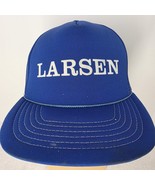 Vintage LARSEN Blue Trucker Hat Snap Back Baseball Cap Rope - €10,18 EUR