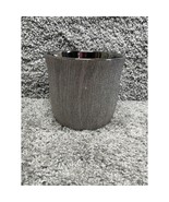 Silver Cylinder Shape Planter Pot Vase Solid 7&quot; Height - £15.11 GBP