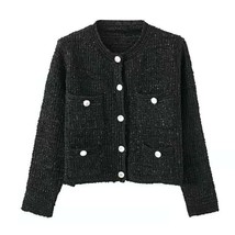 Runway Fall Korean Chic en Knit Single-Breasted Sweater Jacket Women&#39;s Sweet  El - £93.22 GBP