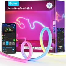 Govee Neon Lights, Rgbic Neon Rope Light 2 With Shape Mapping, Softer Ma... - £100.02 GBP