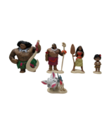 Disney Moana action figure lot play set Maui Pua Hei Hei  Chief Tui - £10.10 GBP