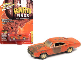 1969 Dodge Charger R/T Orange (Unrestored) &quot;Barn Finds&quot; 1/64 Diecast Model Car b - £18.89 GBP