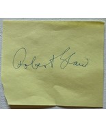 Robert Shaw (d. 1978) Signed Autographed Vintage 4x6 Signature Page &quot;Jaws&quot; - $9,352.27 MXN