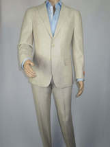 Men's ENZO Linen Spring Summer Suit Light Weight Breathable E58302-7 Natural image 6