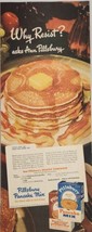 1947 Print Ad Pillsbury Best Pancake Mix Deluxe Pancake Recipe - £13.72 GBP