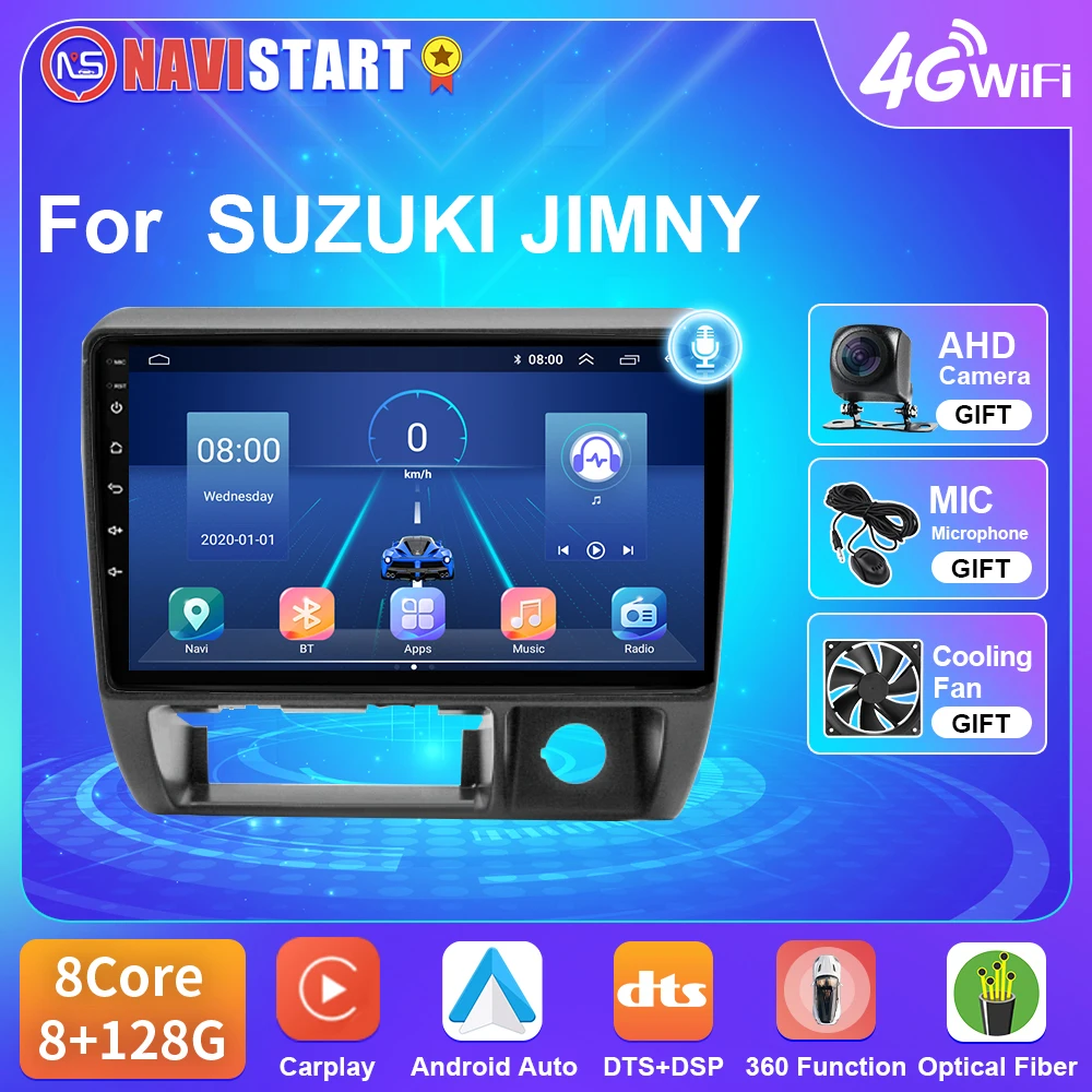 NAVISTAR T5 For Suzuki Jimny 1998-2004 Car Radio Android 10 4G WIFI Player BT - £120.61 GBP+