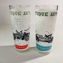Vintage Drinking Glasses 1902 Packard 1996 Stanley Steamer Antique Autom... - $8.27