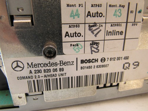 Mercedes R230 SL500 SL55 navigation unit, command center 2308200689 Item image 3