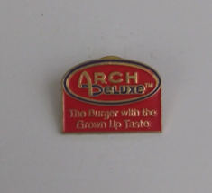 Vtg Arch Deluxe The Burger With The Grown Up Taste McDonald&#39;s Employee Hat Pin - £6.48 GBP
