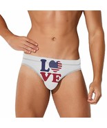 Mondxflaur American Flag Swim Briefs Sexy Swimming Trunks Quick Dry Athl... - $28.05 CAD