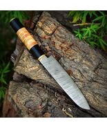Handmade Damascus Steel Fixed Blade Chef knives kitchen knife Bull Horn ... - $23.75
