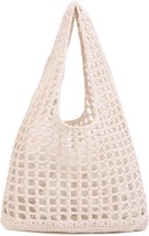 Crochet Mesh Beach Tote Bag Shoulder Bag Handbags Knitting Hollow Summer Bag Hob - £31.52 GBP