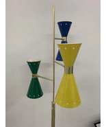 1950's Brass Vintage Diabolo Tripod Floor Lamp Brass Spotlight Sputnik Studio